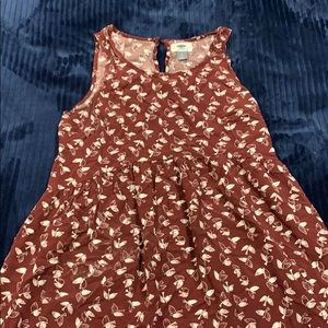 Boho Bird Print Mini Dress